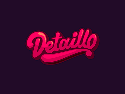 Detaillo custom filip komorowski logotype pink poland polska script smooth sweet typography