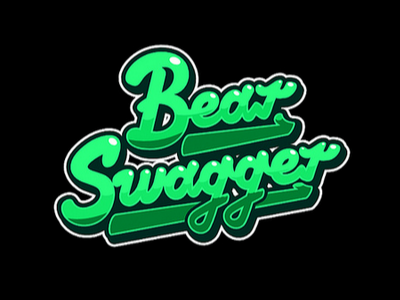 Bear Swagger bear custom filip green komorowski logotype script swagger type vector