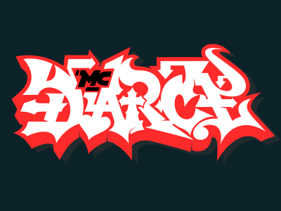 Mc Darce custom darce filip graffiti hiphop komorowski letters mc poland rap typography