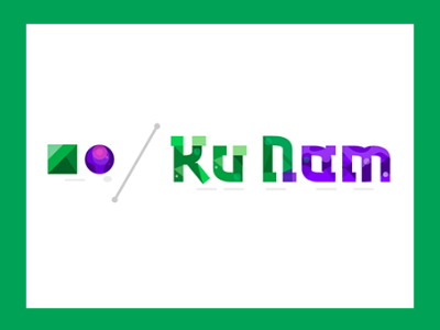 Ku Nam custom fresh green logo logotype nature typography violet