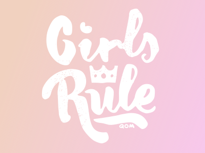 Girls Rule bike custom filip girls komorowski ladies lady letters love pink typography