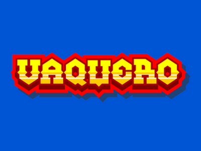 Vaquero akuma custom filip komorowski mexico poland polska solid strong typografia typography