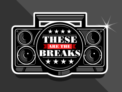 These Are The Breaks beats breaks dj filip funk hiphop komorowski music typography