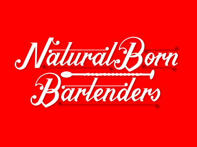Natural Born Bartenders barman bartender poland polska script typografia typography