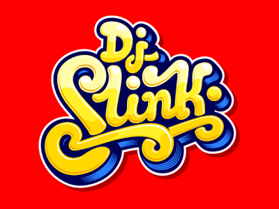 Dj Slink dj filip komorowski letters music typography