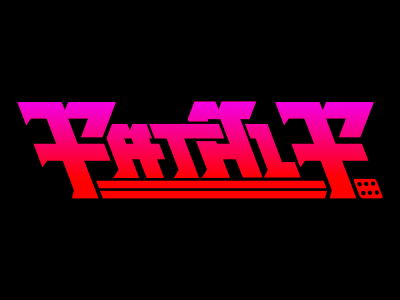 Fatal F dance dj djing electronic letters music party rave turntable typography