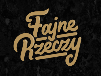 Fajne Rzeczy custom letters poland script typography vector warsaw