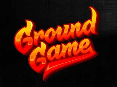 Ground Game branding fight power script sport typography vector