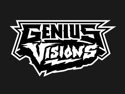 Genius Visions Typography games letters magic power raw sport typography vector