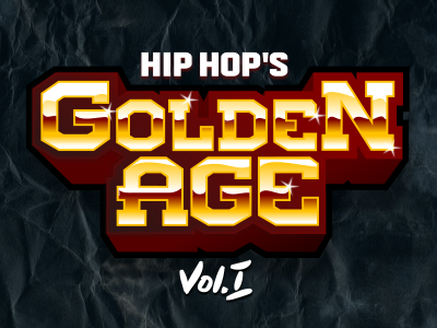 Golden Age chrome classic fresh hiphop rap street typography urban vector