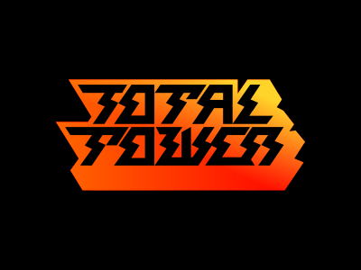 Total Power energy logotype orange power rock sport type typography