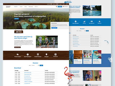 Combining multiple style guides in a single website blue branding brown challenge design desktop flamingo merge multiple styles playful pool swimming ux