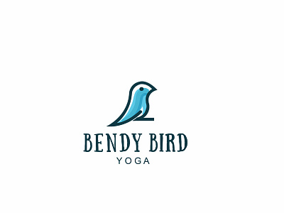 Bendy Bird Yoga Blue 99 Design Contest Proposal