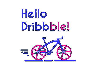 Dribbble bike bike blue clean design dribbble first flat icon illustrator road vector