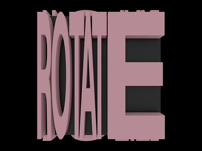 Rotate. adobe after effects animation behance c4d cinema4d design kinetictype kinetictypography motion motion design motion graphics typography