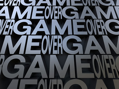 Game Over. adobe after effects animation behance c4d cinema4d kinetic kinetic type kinetictype kinetictypography motion motion design motion graphics typography