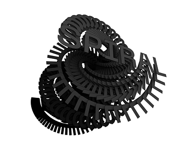 SPIRAL. adobe after effects animation behance c4d cinema4d kinetictype kinetictypography motion typogaphy