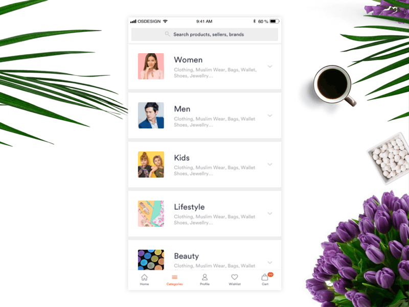 Browse Fashion Categories animation app browse design ecom fashion fashionguide ios mobile navigation shopping ui ux visual