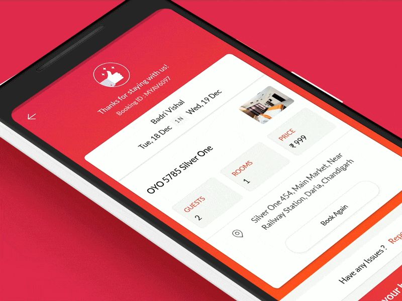 How Was Your Booking Experience app design app ui booking booking confirmation cards illustration oyo rate experience ui ux ui elements widget