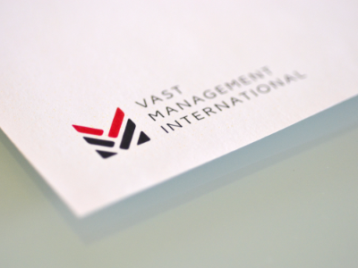 Vast Management International logo design logo m tire tread v