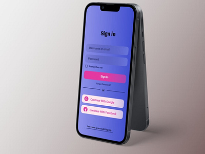 Daily UI _ Day 1 : Sign in app dailyui dailyuichallenge signup ui