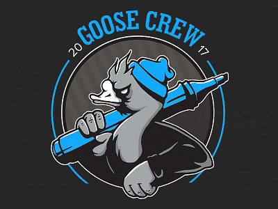 Goose crew crew goose illustration logo marker