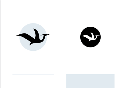 Pictorial seagul  logo design