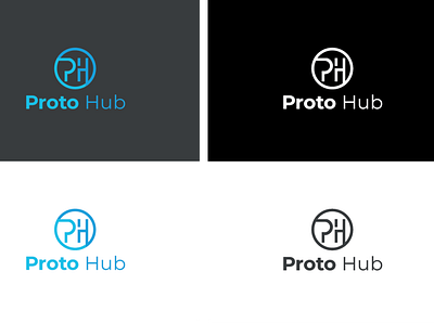 ProtoHub logo design app branding creative design graphic design illustration logo minimalist modern typography ui unique ux vector