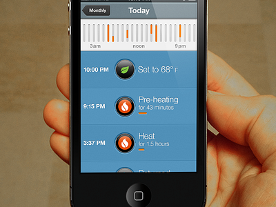 Nest Mobile for iPhone app home home automation ios iphone mobile nest phone thermostat ux