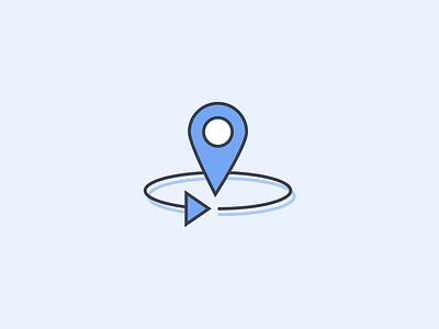 Virtual Tour Icon blue branding color icon social media tech typography ui vector