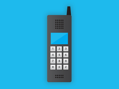 The 90s called, they have your cell phone! 90s blue design icon illustration mobile mobile phone