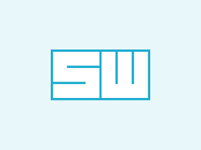 SW blocks branding logo maze type