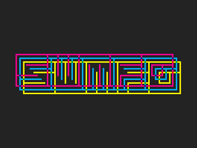 SWMFG branding cmyk color fun logo text type