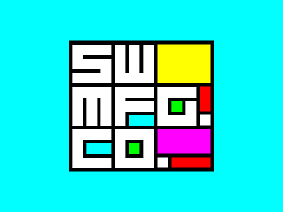 SW MFG. CO. branding color design fun grid type