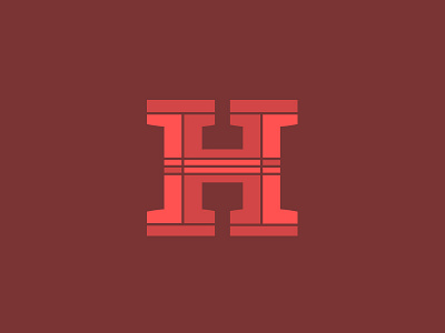 H branding color design experiemntal logo type