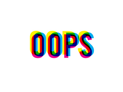 OOPS cmyk design exploration font type typography