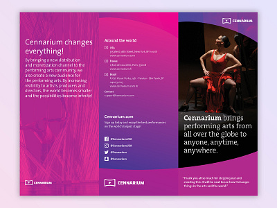 Brochure ballet design gradients marketing performing arts print