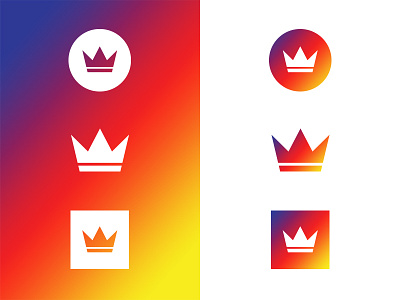 Instagram Profile Image... crown design gradient icon logo personal brand