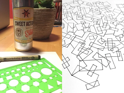 Rectangles & Beer beer design drawing geometry