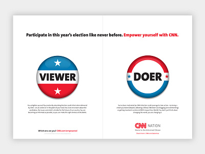 Proposed print ad for CNN advertising cnn design media print