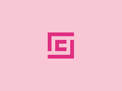 Unused mark: C branding geometry letters logo pink type