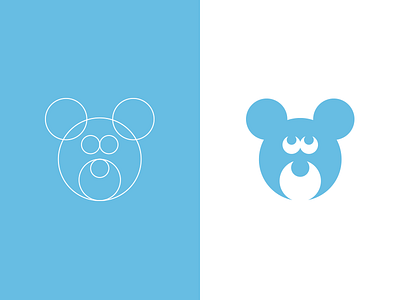 Bears animal design icons illustration