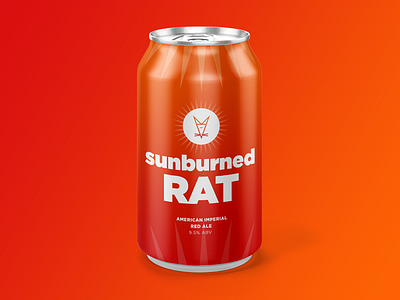 Sunburned Rat beer beercan color design icons logo type typography