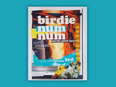 From the archives: Birdie Num Num and the Spirit Squad collage collageart collages design diy dogs music
