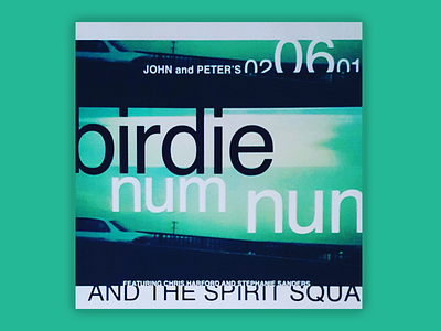 From the archives: Birdie Num Num and the Spirit Squad design music poster type
