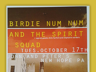 From the archives: Birdie Num Num and the Spirit Squad