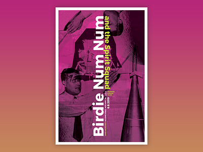 Birdie Num Num 20th Anniversary design music nasa pink poster type