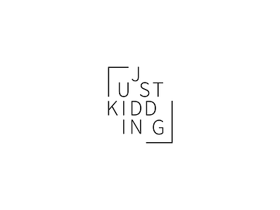 Just Kidding branding fashion logo type typography