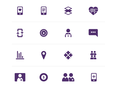 Kaleido Health Solutions branding healthcare icons illustration purple ui vector
