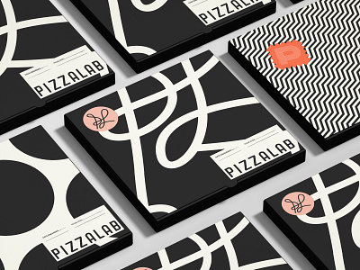 Pizza Box black and white branding branding designer geometry graphic design identity logotype ornament packaging pizza visual design visual identity